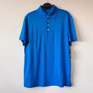 NWT G/FORE Racer Polo Shirt Stylish Golf Athletic‎ Top Performance Blue Men's L